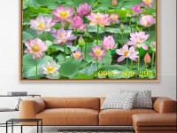 Tranh 3d hoa sen , gạch trang trí mới 