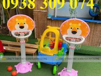 Xe chòi chân trẻ em, bập bênh mầm non , trụ bóng rổ