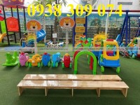 Xe chòi chân trẻ em, bập bênh mầm non , trụ bóng rổ