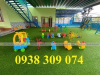 Xe chòi chân trẻ em, bập bênh mầm non , trụ bóng rổ
