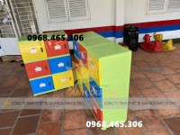 Tủ đựng nhựa đựng balo cặp sách, đồ dùng mầm non