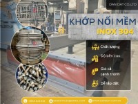 Khớp nối  mềm inox 304, khớp nối mềm inox nối bích, khớp nối mềm kim loại