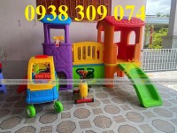 Nhà leo 2 khối, nhà chòi 2 khối,cầu trượt liên hoàn 2 khối