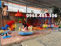 Thú nhún lò xo trẻ em, đu quay con ngựa khu vui chơi trẻ em