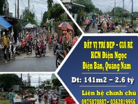 Chính chủ cần bán gấp lô đất kinh doanh buôn bán sầm uất đường 15m trục chính vào KCN Điện Ngọc