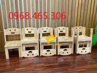 Bàn ghế gỗ mầm non giá rẻ, ghế gỗ cao su mầm non