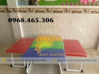 Bàn gập chân mầm non, bàn nhựa mầm non nhiều mẫu