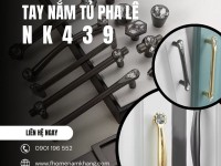Tay nắm tủ kết hợp đá pha lê NK439 | Zalo 0901 196 552