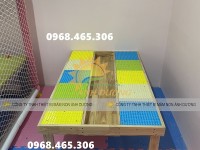 Bàn lego trẻ em bằng gỗ, bàn chơi lego trẻ em