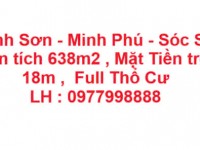 LÔ ĐẤT VỊ TRÍ ĐẸP CẦN BÁN NHANH lô đất vị trí tại xã Minh Phú huyện Sóc Sơn, Tp HN
