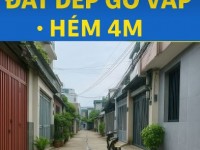 ĐẤT ĐẸP GÒ VẤP – NGANG 4M – HẺM XE HƠI – XÂY 6 TẦNG – GIÁ CHỈ HƠN 3 TỶ