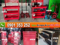 Xe đẩy 3 ngăn giúp lưu trữ, bảo quản đồ nghề hiệu quả