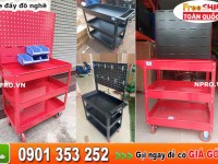 Xe đẩy 3 ngăn giúp lưu trữ, bảo quản đồ nghề hiệu quả