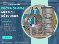 Khớp nối kim loại nối bích, khớp nối mềm dẫn xăng dầu, khớp nối mềm inox chống rung