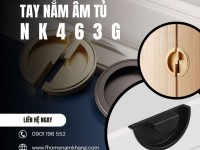 Tay nắm âm tủ dạng bán nguyệt NK463 | Zalo 0901 196 552