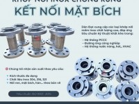 Khớp nối mềm nối bích, khớp nối mềm inox chịu nhiệt, khớp nối mềm kim loại nối bích