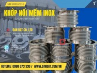 Khớp nối mềm inox, khớp nối mềm inox chịu nhiệt, khớp nối mềm cho máy phát điện