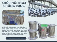 Khớp nối mềm inox 304, khớp nối mềm kim loại, khớp nối mềm nối bích chịu nhiệt