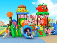 Cầu trượt liên hoàn ngoài trời nhập khẩu cho trẻ em