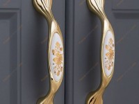 Tay nắm tủ phối sứ trắng cao cấp NK019 | Zalo 0901 196 552