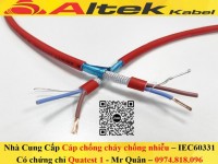 Cáp chống cháy chống nhiễu 2x1.0 – Có Kiểm Định