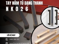 Tay nắm cửa tủ hợp kim dạng thanh NK026 | Zalo 0901 196 552