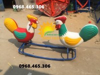 Bập bênh đế cong 2 đầu con vật dành cho mầm non