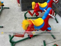 Bập bênh đế cong 2 đầu con vật dành cho mầm non
