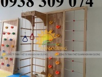 Tường leo núi trẻ em, vách leo núi mầm non, thang leo trẻ em