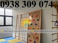 Tường leo núi trẻ em, vách leo núi mầm non, thang leo trẻ em