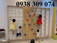 Tường leo núi trẻ em, vách leo núi mầm non, thang leo trẻ em