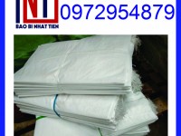 Bao PP dệt màu trắng 25kg, bao PP dệt không tráng