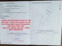 CHÍNH CHỦ CẦN BÁN LÔ ĐẤT VỊ TRÍ ĐẮC ĐỊA - huyện Phong Điền, THỪA THIÊN HUẾ