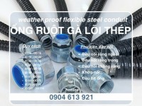 Ống ruột gà lõi thép bọc nhựa PVC phi 1/2
