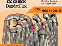 Khớp nối mềm inox nối ren, khớp nối chống rung inox chịu nhiệt, khớp nối giảm chấn máy phát điện