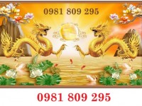 Tranh gạch ốp tường hình rồng 3d 