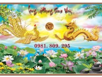 Tranh gạch ốp tường hình rồng 3d 