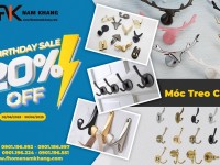 Mừng sinh nhật với ưu đãi 20% móc treo cao cấp