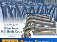 Khớp nối inox giảm rung, khớp chống rung inox cho máy bơm, khớp nối mềm giảm chấn