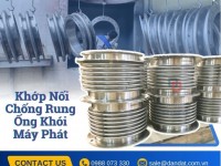 Khớp nối mềm inox nối bích, khớp nối chống rung có pasty, khớp nối mềm inox công nghiệp