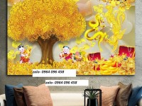Tranh gạch 3d phong thủy hút tài lộc - CXZ33