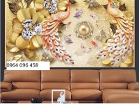 Tranh gạch 3d trang trí phòng khách đẹp - NBV44