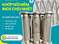 Khớp nối giãn nở inox pasty, khớp nối giãn nở nhiệt inox, ống nối mềm kim loại dẫn hóa chất