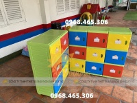 Tủ nhựa đựng balo cặp sách mầm non