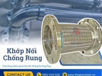 Khớp nối mềm bằng inox, khớp nối inox giảm chấn, khớp nối chống rung inox cho máy bơm