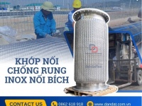 Khớp nối mềm bằng inox, khớp nối inox giảm chấn, khớp nối chống rung inox cho máy bơm
