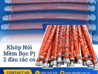 Khớp nối chống rung bằng inox, khớp nối mềm nối bích, khớp nối mềm bọc inox chống cháy