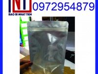 Túi zipper đáy đứng 1 mặt bạc đựng phân bón