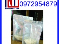 Túi zipper đáy đứng 1 mặt bạc đựng phân bón