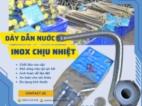 Dây cấp nước nóng lạnh inox, dây dẫn nước nóng lạnh vòi lavabo, dây mềm inox dẫn nước cho vòi chậu